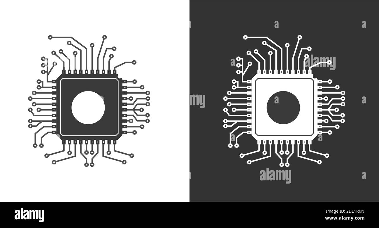 CHIP-Symbol. Vektor-Illustration für thematische Gestaltung. Flacher Style Stock Vektor