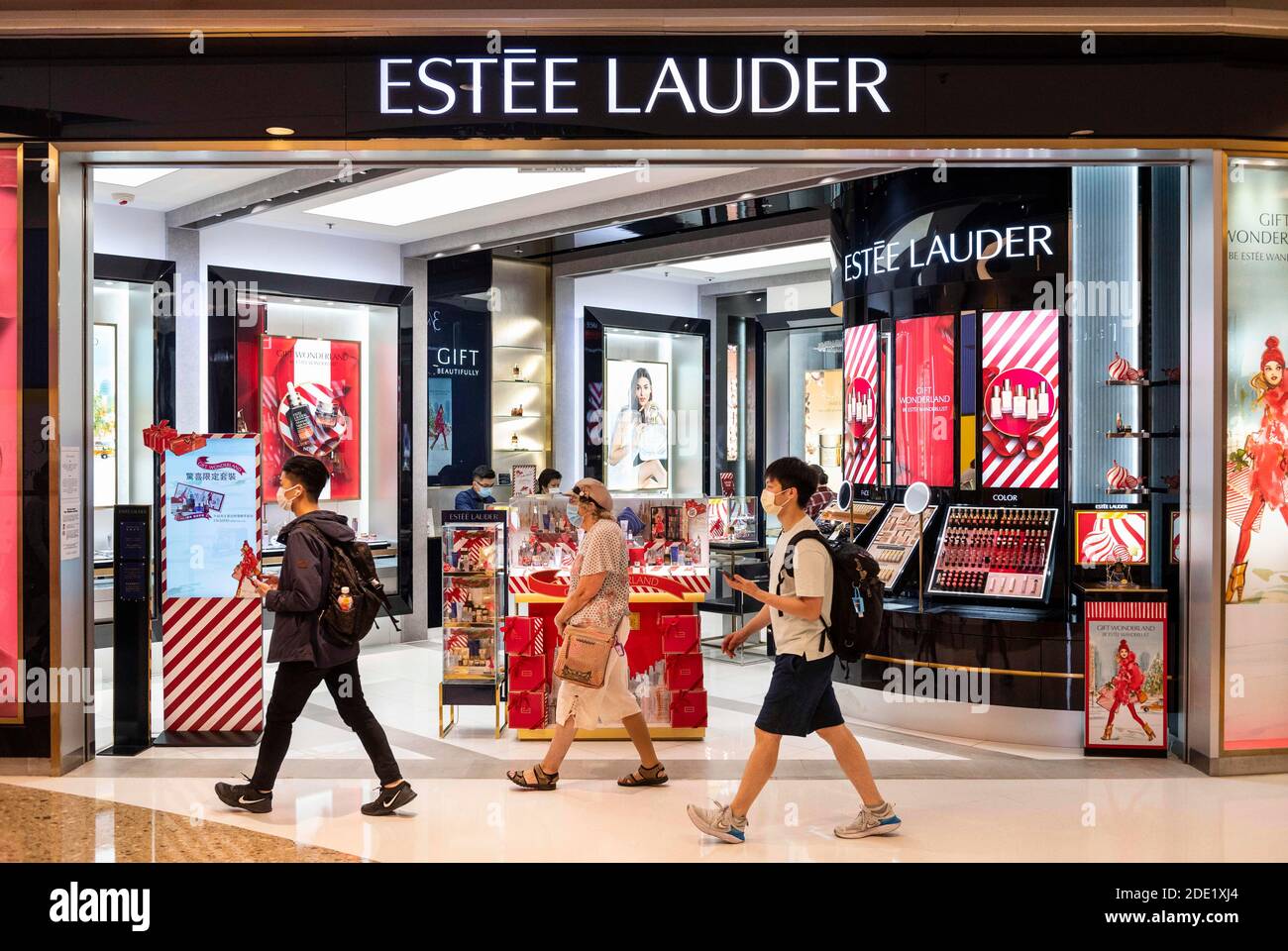 Hongkong, China. November 2020. Amerikanische multinationale Hautpflege- und Beauty-Produkte Marke, Estée Lauder Logo in Hongkong gesehen. Kredit: Budrul Chukrut/SOPA Images/ZUMA Wire/Alamy Live Nachrichten Stockfoto