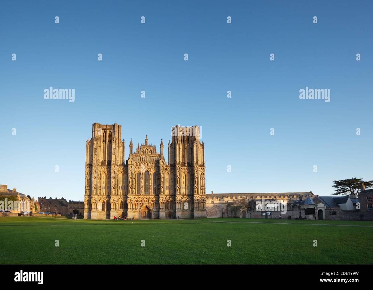 Wells Cathedral. Somerset. VEREINIGTES KÖNIGREICH. Stockfoto