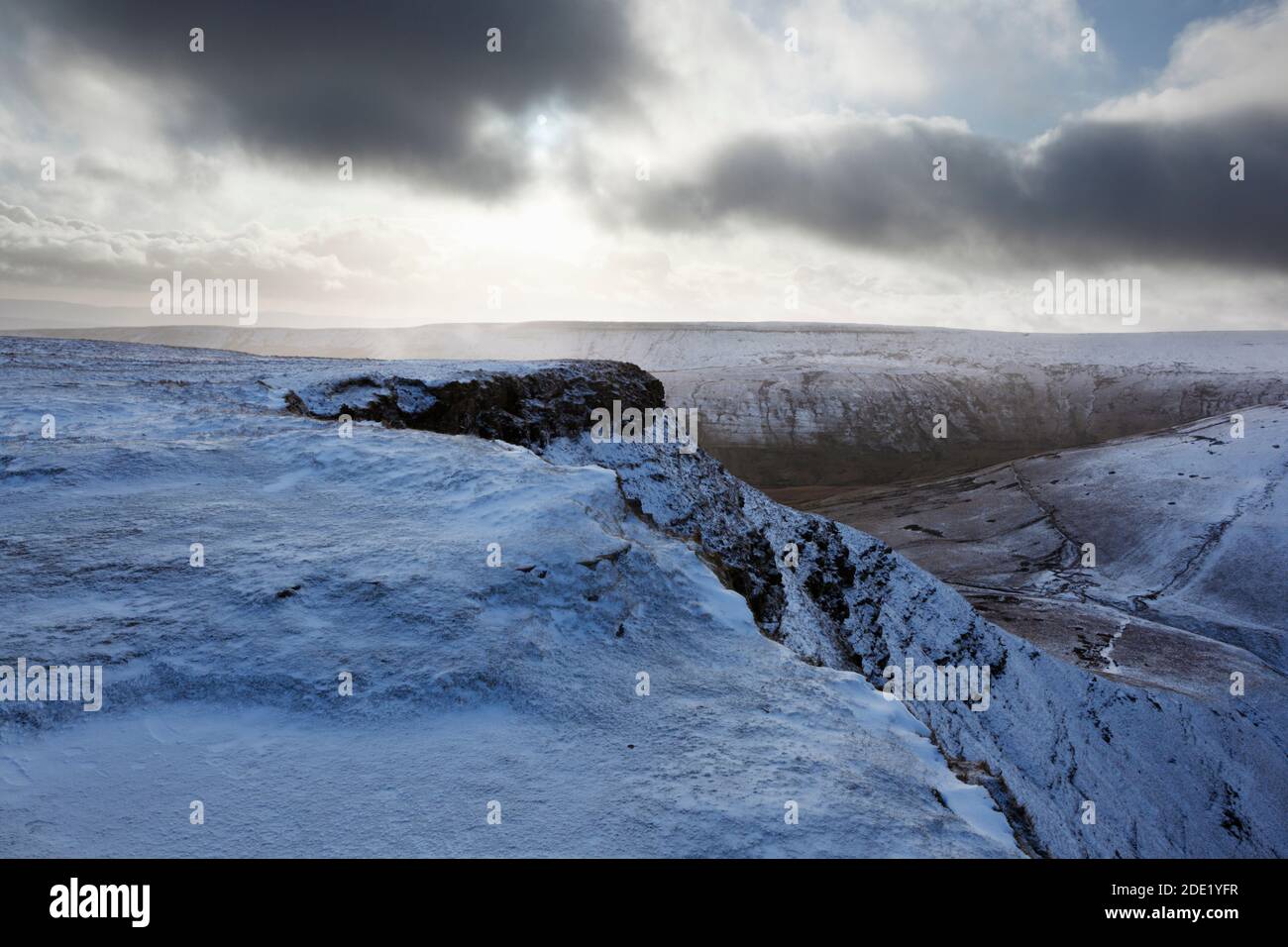 Gipfel von Fan y Big. Brecon Beacons National Park. Wales. VEREINIGTES KÖNIGREICH. Stockfoto