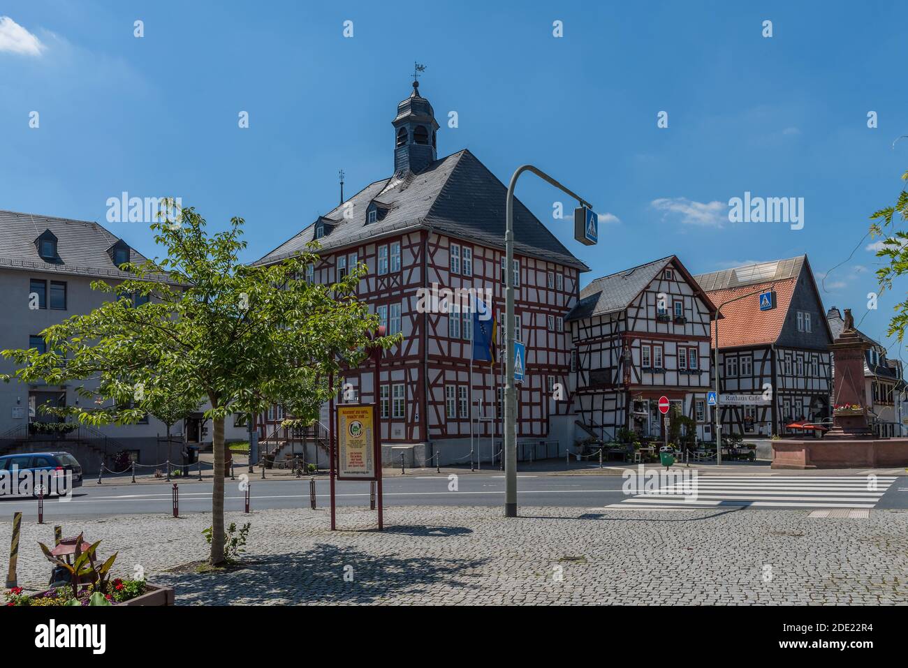 Historisches Fachwerkstädtchen Usingen, Hessen, Deutschland Stockfoto