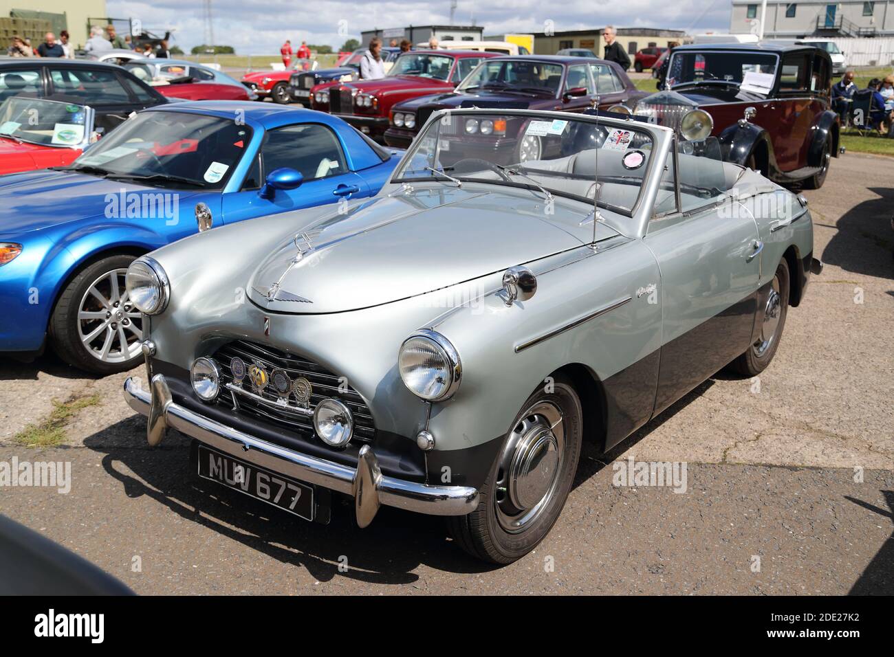 Ein Austin A40 Sportkonvertible aus dem Jahr 1952 wurde auf dem RAF Benson Familientag in Oxfordshire, Großbritannien ausgestellt Stockfoto