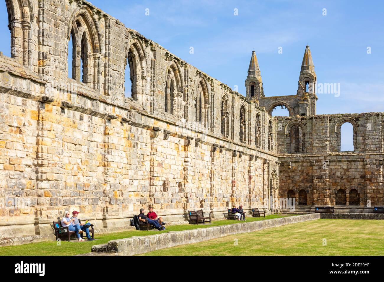 St. Andrews Schottland Ruinen von St. Andrews Cathedral Royal Burgh von St. Andrews Fife Schottland GB Europa Stockfoto