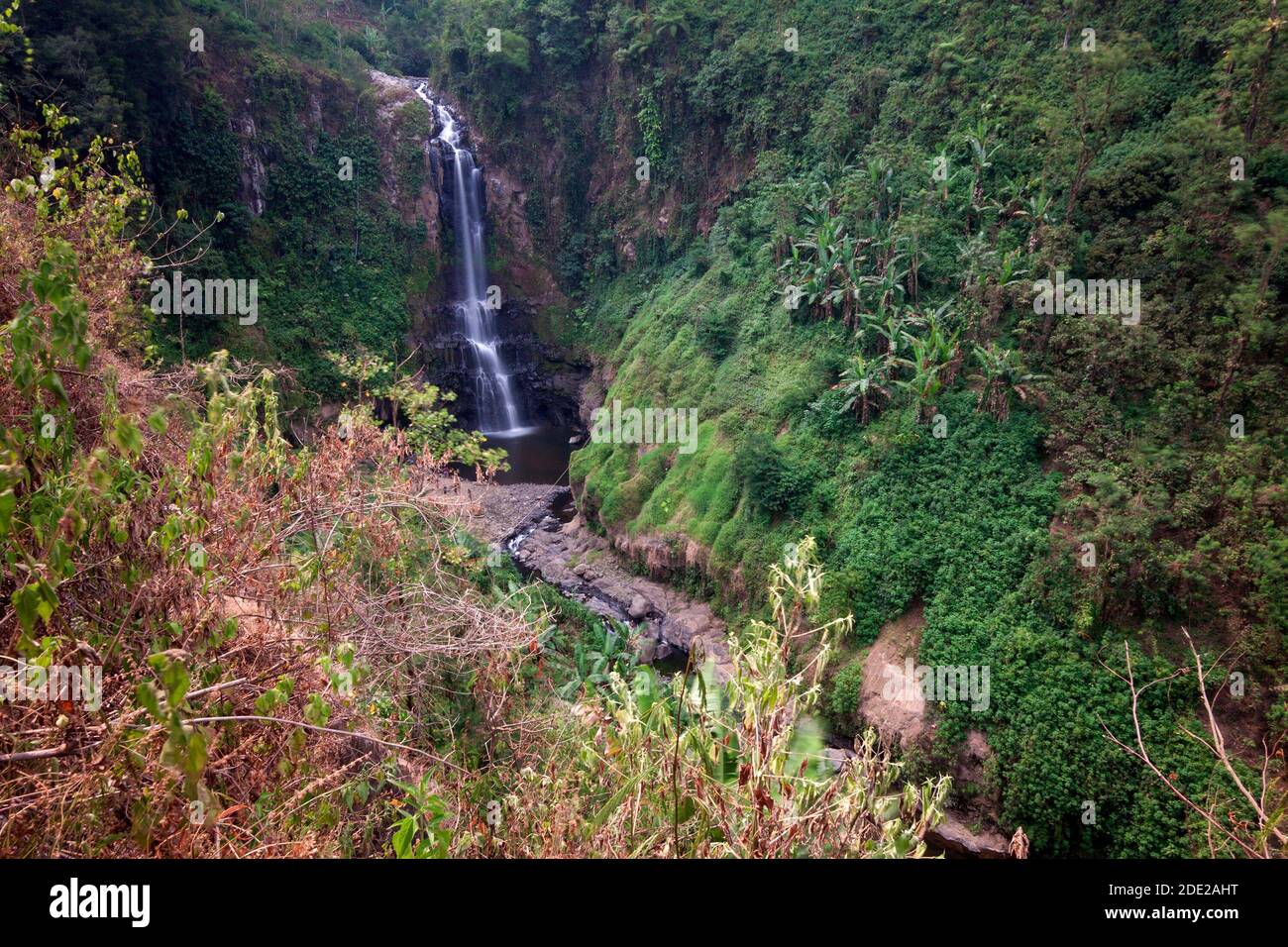 Manggis Wasserfall im Dorf Senduro, Lumajang. Stockfoto