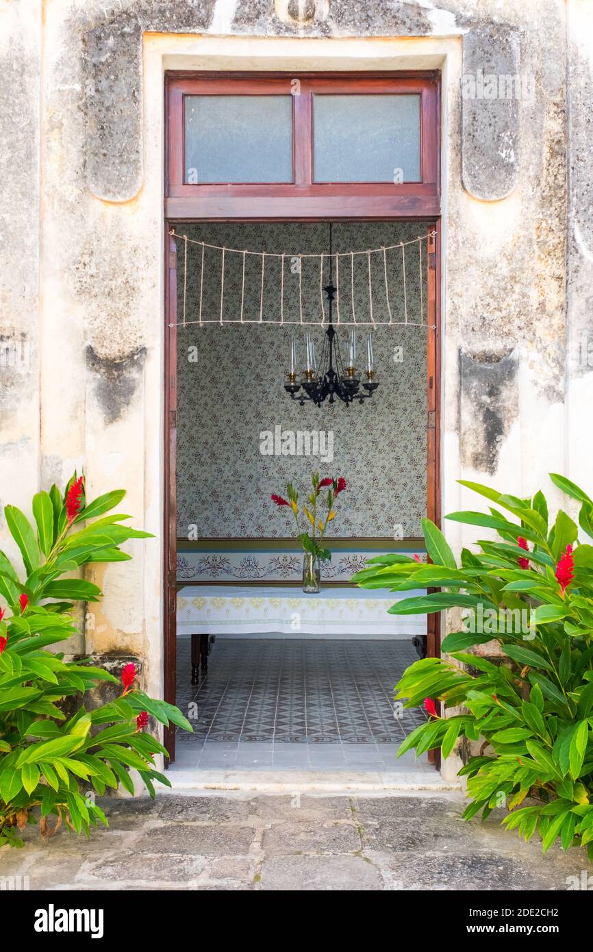 Hacienda Yaxcopoil, eine alte Plantage, Fabrik und Residenz, die in ein Museum umgewandelt wurde, Yucatan, Mexiko Stockfoto