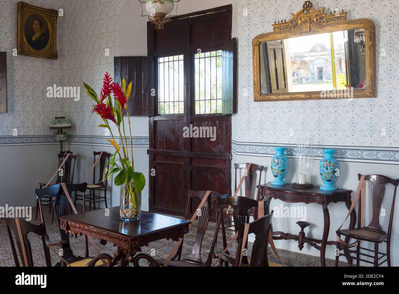 Hacienda Yaxcopoil, eine alte Plantage, Fabrik und Residenz, die in ein Museum umgewandelt wurde, Yucatan, Mexiko Stockfoto