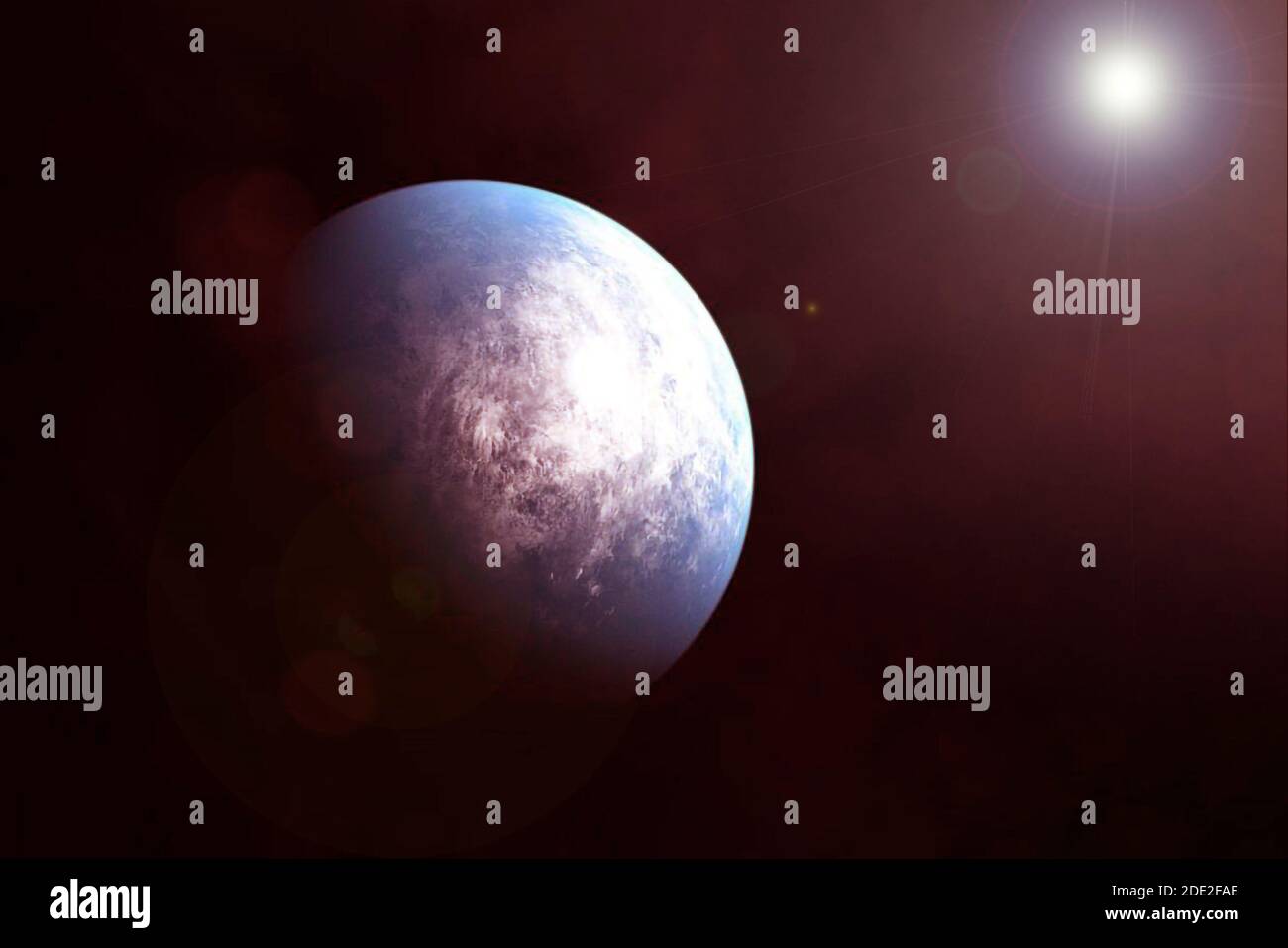 Exoplanet im Weltraum. Elemente dieses Bildes wurden von der NASA eingerichtet. Für jeden Zweck. Stockfoto