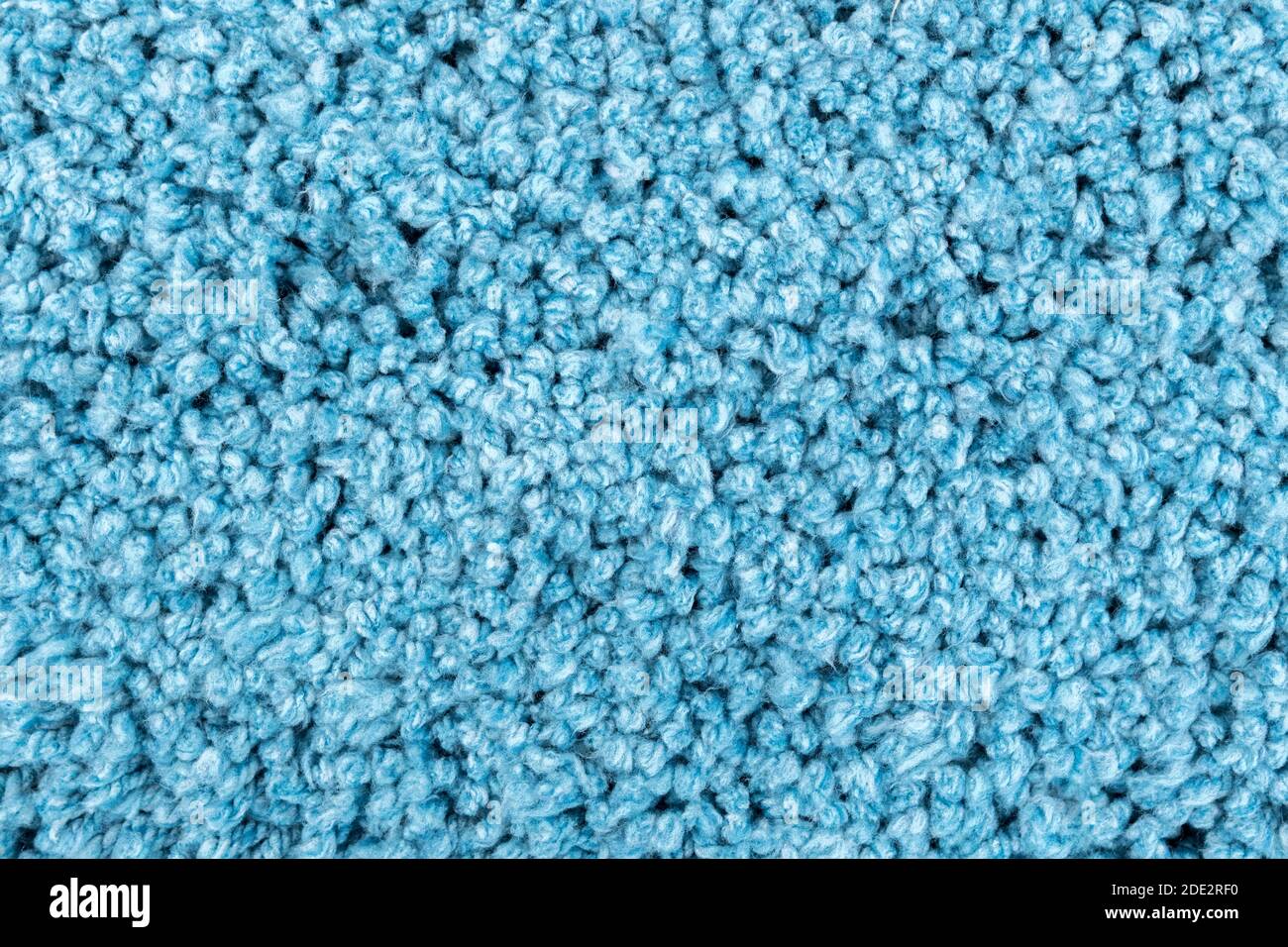 Farbe blau Textur flauschigen Teppich Kunststoff Hintergrund Stockfoto
