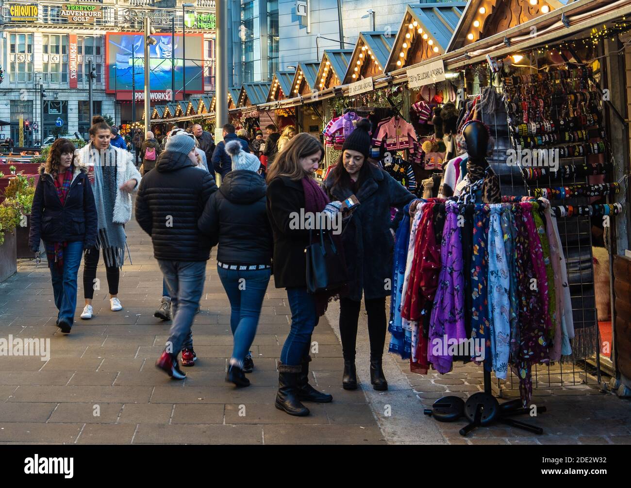 Exchange Square, manchester weihnachtsmärkte Stockfoto