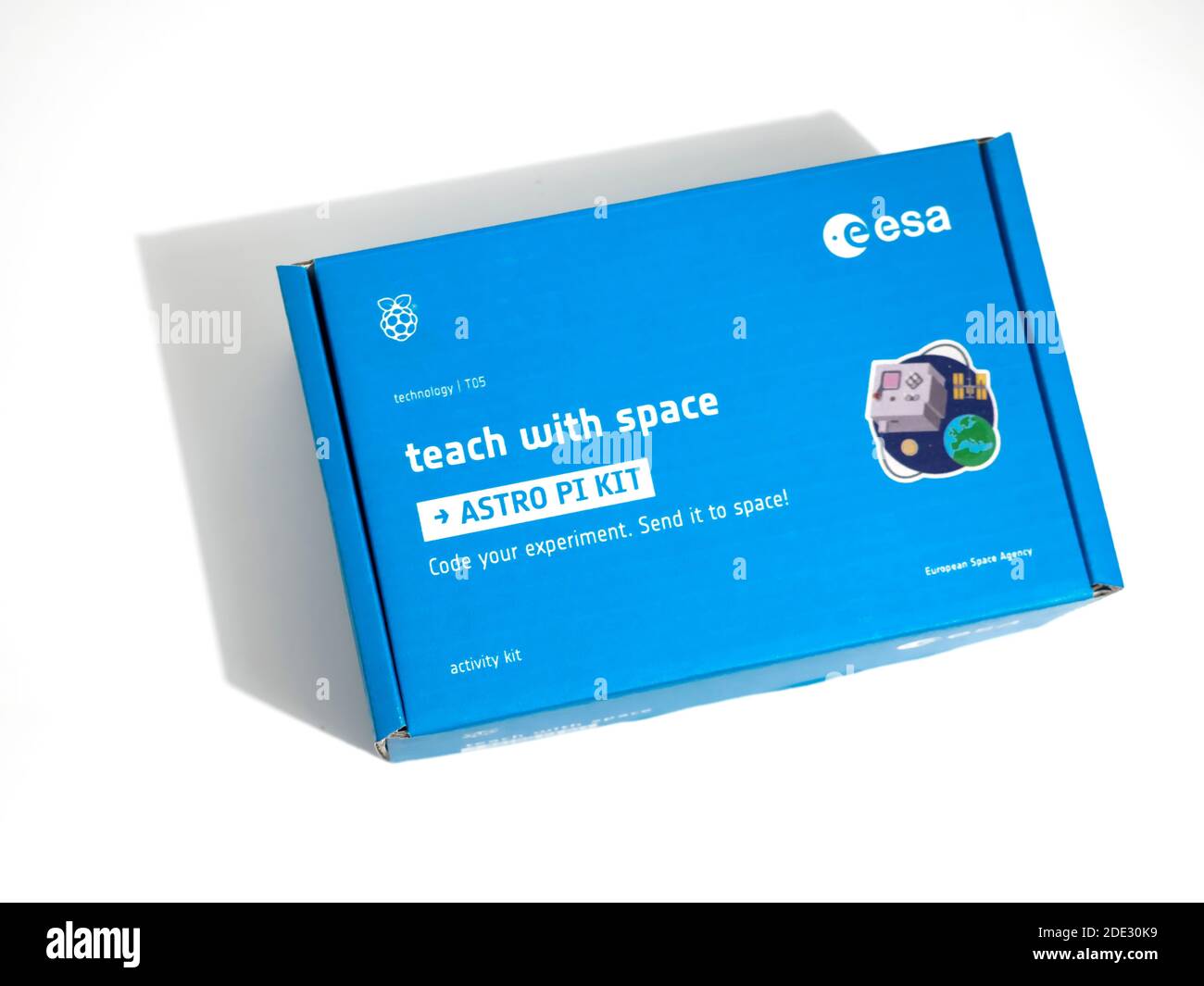 Galati, RUMÄNIEN - 28. November 2020: Die Astro Pi Kit Box wurde für den Astro Pi Mission Space Lab Wettbewerb vorbereitet, der von der Europäischen Weltraumorganisation und R organisiert wird Stockfoto