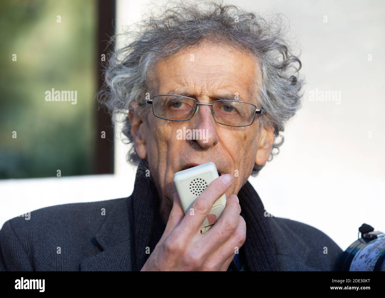 Piers Corbyn am Westminster Magistrate Court angeklagt wegen Bruch der Lockdown Regeln. Er ist ein Anti-Vaxxxxer und glaubt, dass Coronavirus ein Schwindel ist. Stockfoto