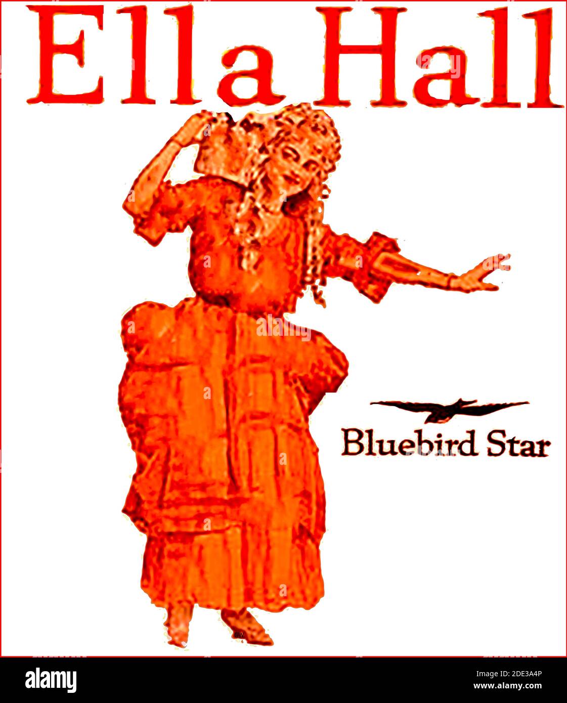 Ella Hall früher Filmstar 1917 - von einem Filmplakat der Zeit, das sie als "Bluebird" (Bluebird Photoplays)-Star annoncierte --- Ella Augusta Hall ( 1896 – 1981), blond und blauäugig zu sein, galt als Filmschönheit. Sie war eine amerikanische Schauspielerin und ein produktiver Stummfilm- und Tonfilmstar. Ella Hall's erster Filmauftritt war 1910 als fünfzehnjährige Ingeue mit D.W. Griffith bei Biograph und ihr letzter Filmauftritt 1933, 'The Bitter Tea of General Yen'. Bluebird Photoplays war ein renommiertes amerikanisches Filmstudio, das seine Filme über Universal Pictures während der Silent Fil verteilte Stockfoto
