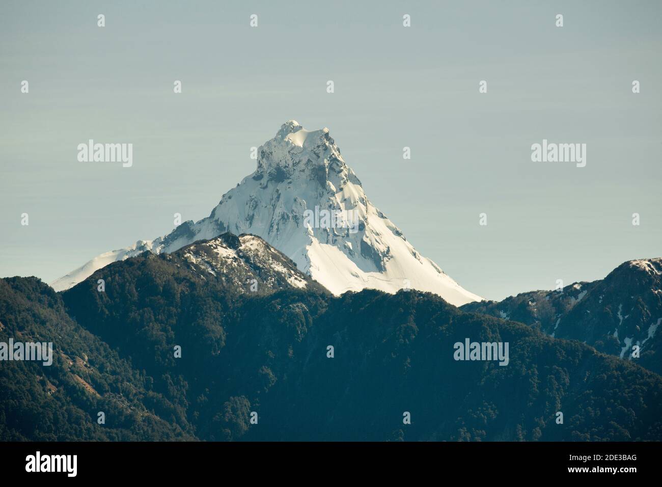 Cerro Tronador Berg gesehen vom Lago Todos Los Santos, Petrohue, Chile Stockfoto