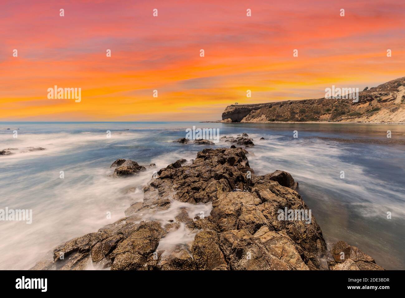 Abalone Cove Shoreline Park mit Sonnenuntergang Himmel in Los Angeles County California. Stockfoto