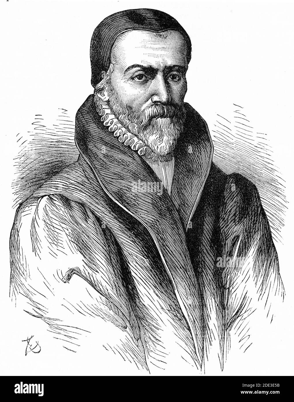Stich des englischen Bibelübersetzers William Tyndale. Illustration aus "die Geschichte des Protestantismus" von James Aitken Wylie (1808-1890), Pub. 1878 Stockfoto Stich des englischen Bibelübersetzers William Tyndale. Illustration aus "die Geschichte des Protestantismus" von James Aitken Wylie (1808-1890), Pub. 1878 Stockfoto