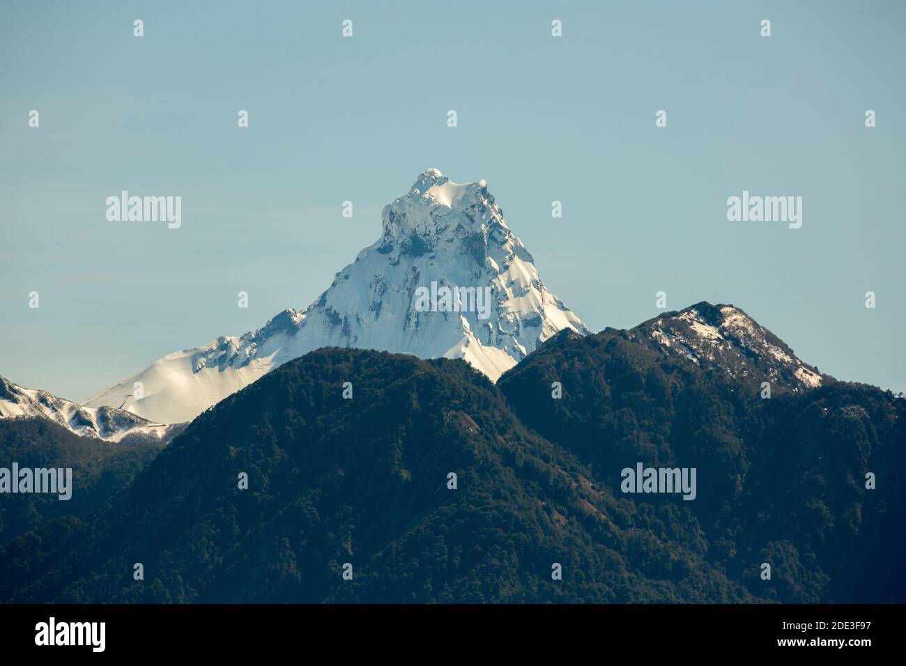 Cerro Tronador Berg gesehen vom Lago Todos Los Santos, Petrohue, Chile Stockfoto