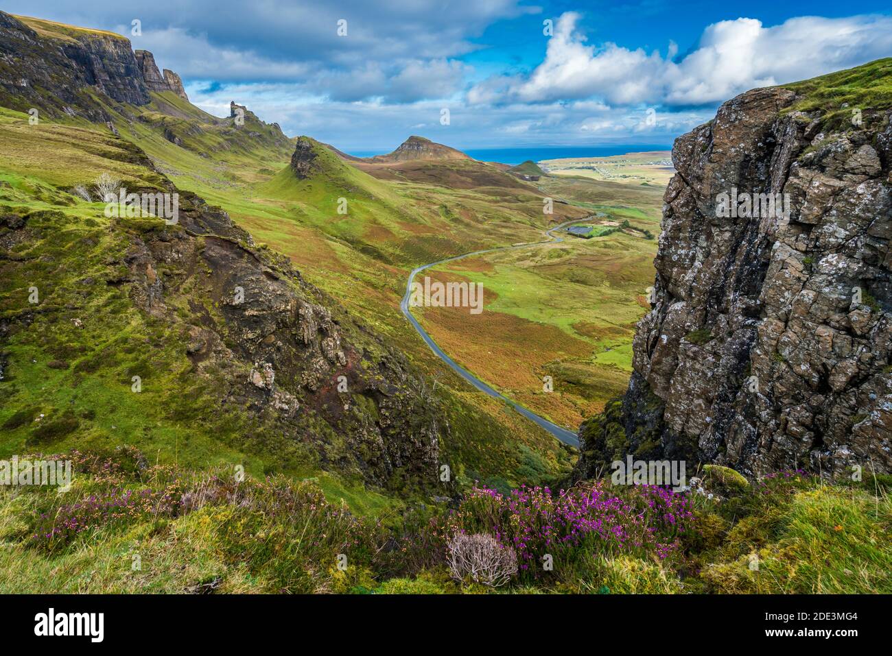 Bergstraße, Quiraing, Isle of Skye, Schottland, Großbritannien Stockfoto