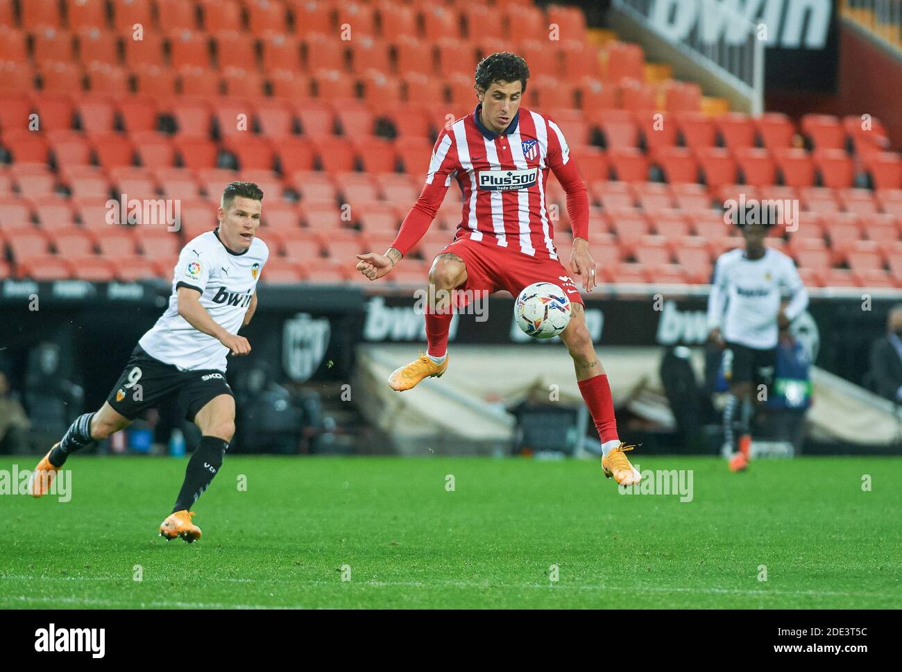 Jose Gimenez von Atletico de Madrid während der spanischen Meisterschaft La Liga Fußball mach zwischen Valencia und Atletico de Madrid am 28. November 2020 im Estadio de Mestalla in Valencia, Spanien - Foto Maria Jose Segovia / Spanien DPPI / DPPI / LM Stockfoto