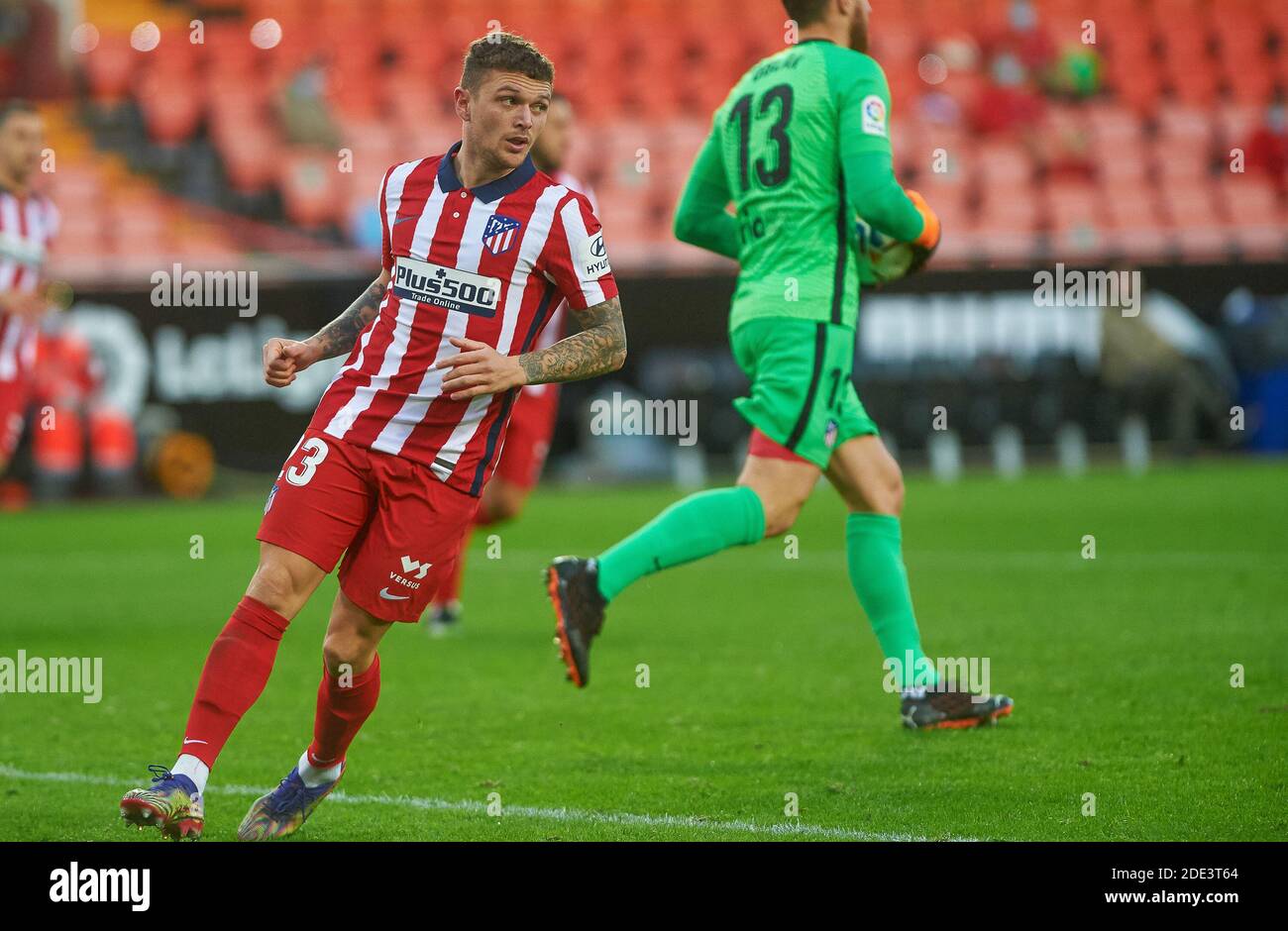 Kieran Trippier von Atletico de Madrid während der spanischen Meisterschaft La Liga Fußball mach zwischen Valencia und Atletico de Madrid am 28. November 2020 im Estadio de Mestalla in Valencia, Spanien - Foto Maria Jose Segovia / Spanien DPPI / DPPI / LM Stockfoto