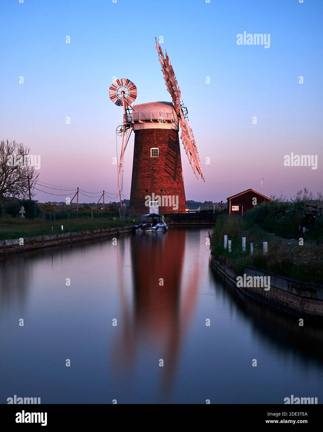 Horsey Wind Pump, Norfolk, England Stockfoto