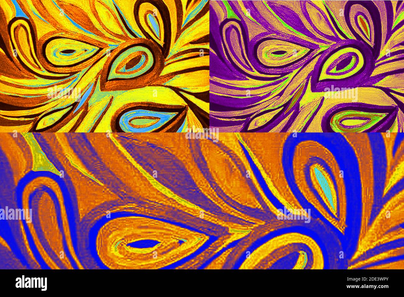 Modernes Strudel Hintergrund Muster in mehreren Farben Stockfoto