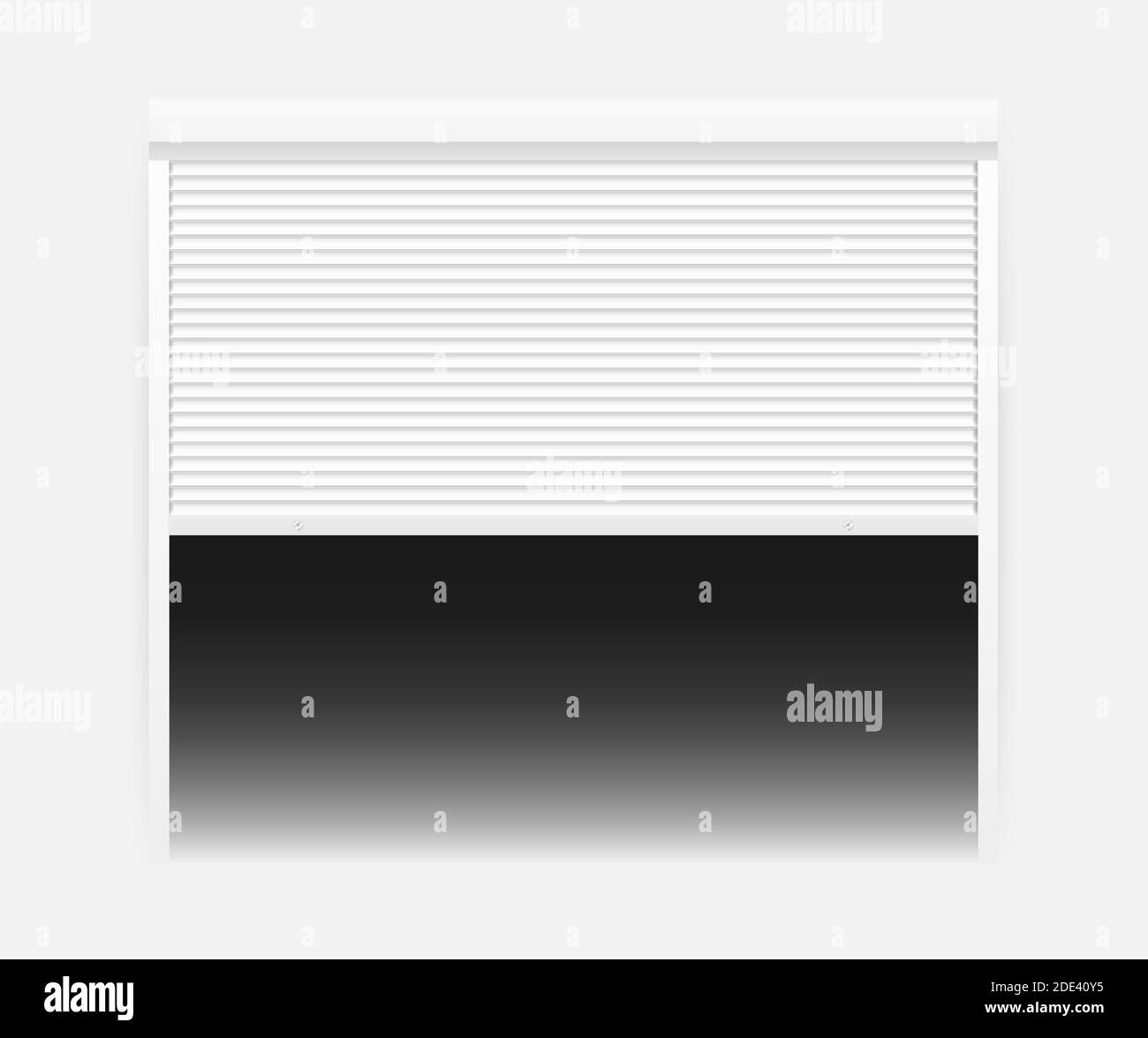 Vector Tür mit Rolling Shutter auf weißem Hintergrund. Vektorgrafik. Stock Vektor