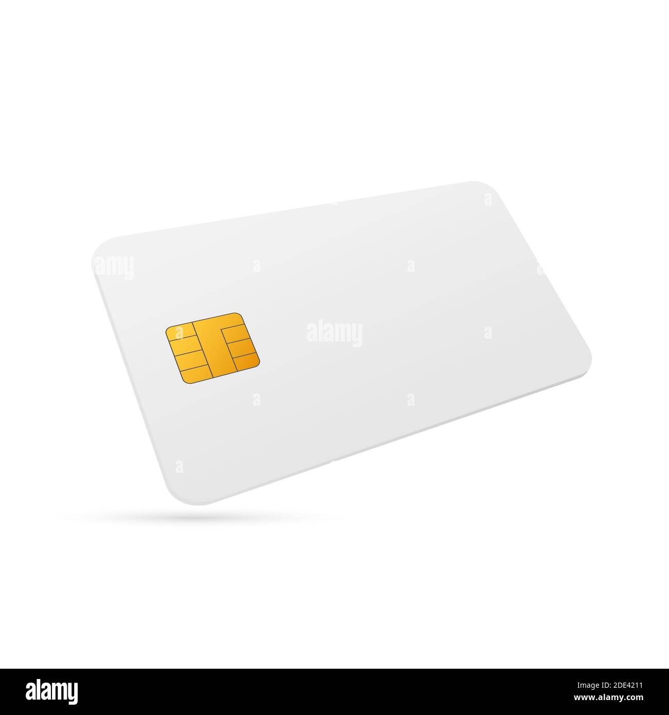 Weiße leere Einkaufskreditkarte. Kreditkarte für Finanzen. Vektorgrafik. Stock Vektor
