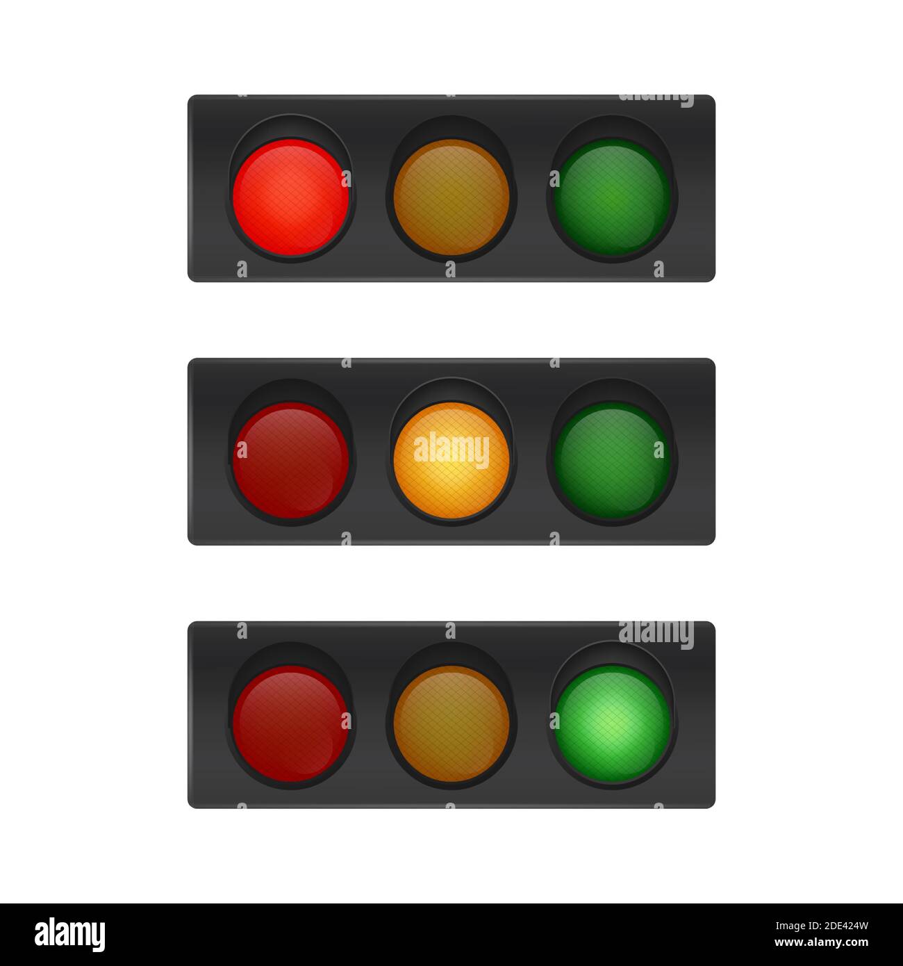 Ampel auf weißem Hintergrund isoliert. Vektorgrafik. Stock Vektor