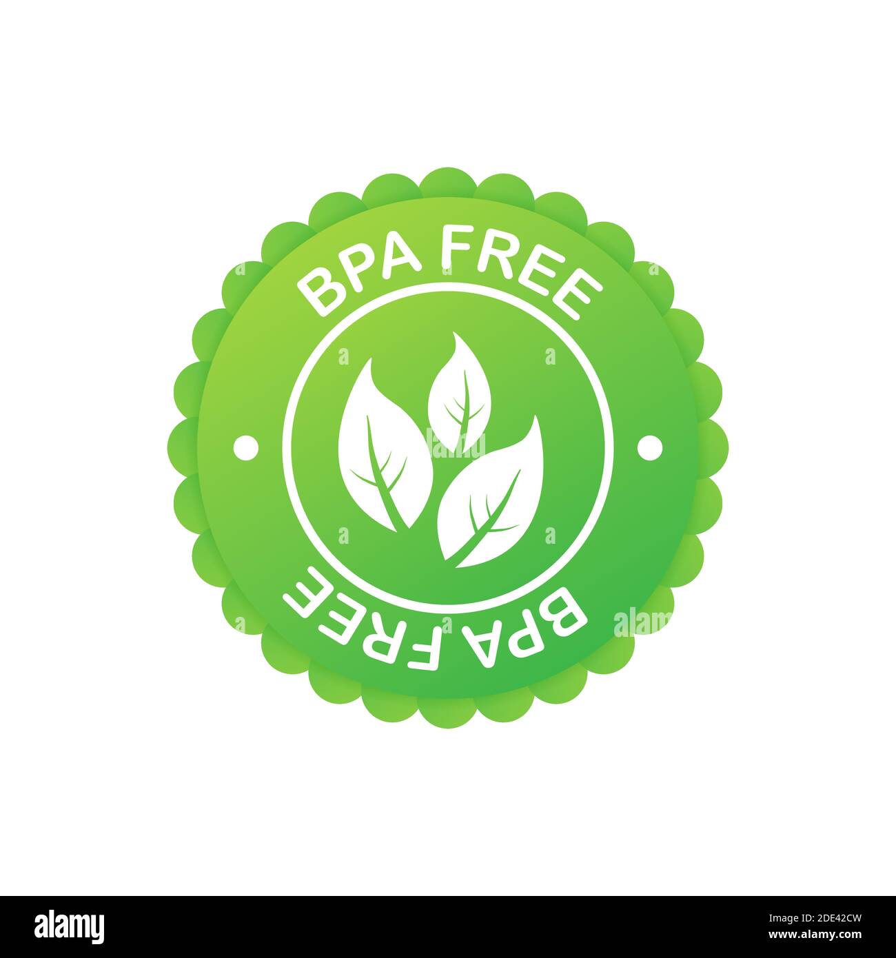 Grüne BPA-frei Embleme, Abzeichen, Logo, Symbol. Vector lieferbar Abbildung. Stock Vektor