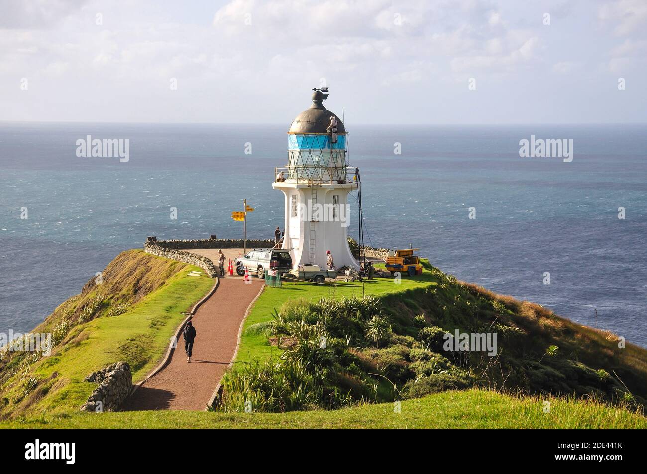 Cape Reinga Leuchtturm, Cape Reinga, Northland Region, Nordinsel, Neuseeland Stockfoto