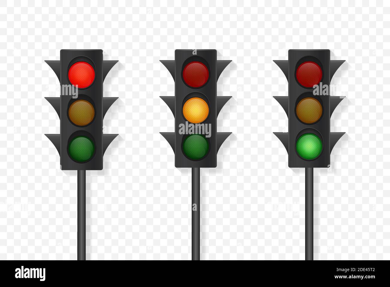 Ampel auf weißem Hintergrund isoliert. Vektorgrafik. Stock Vektor