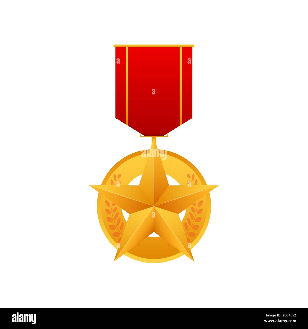 Held der Sowjetunion Gold Star Award. Abbildung auf weißem Hintergrund. Vektorgrafik. Stock Vektor