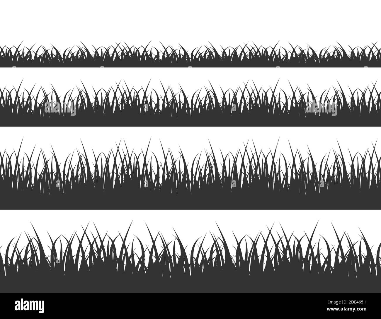 Grünes Gras Wiese Grenze Vektor-Muster. Grass Hintergrund Vektor Illustration Stock Vektor