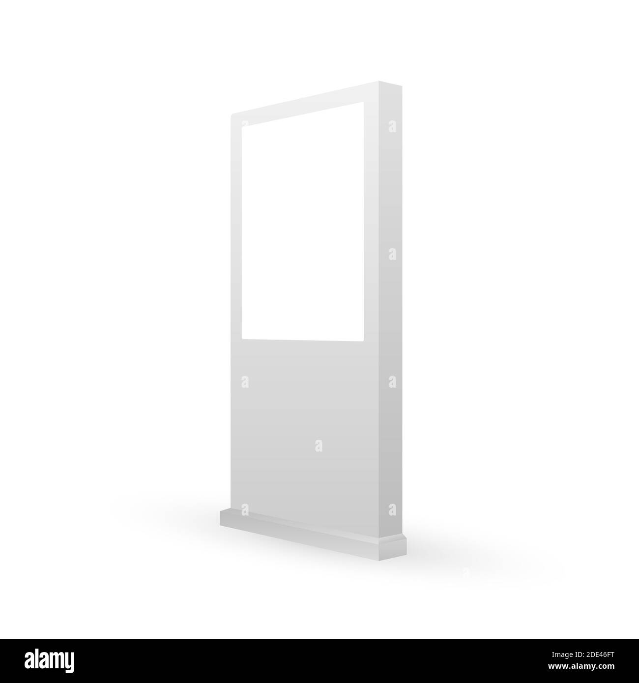 Realistische Leuchtkasten Vorlage auf weißem Hintergrund. Banner für Außenwerbung. Vektorgrafik. Stock Vektor