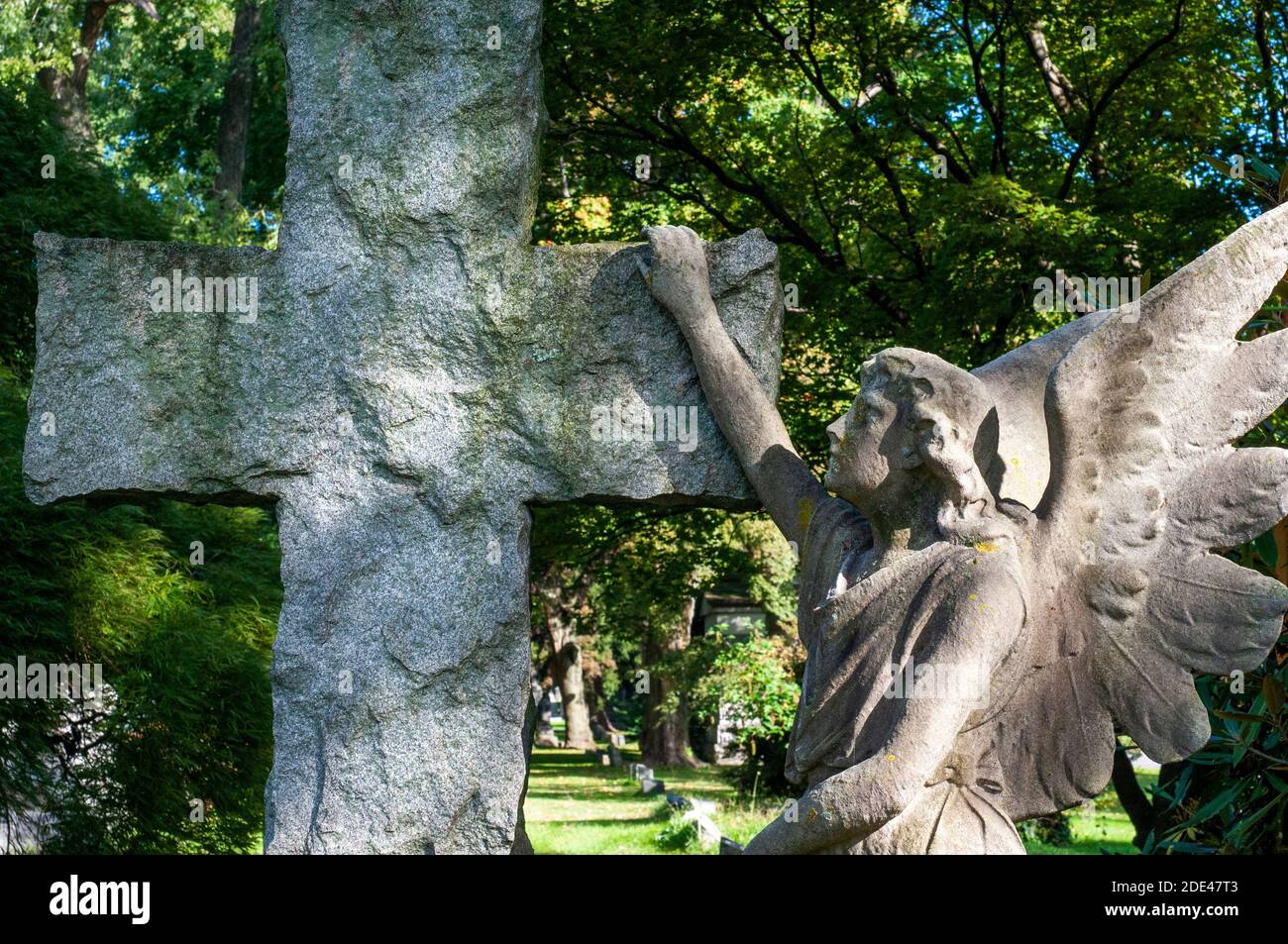 Woodlawn Cemetery. Webster Avenue Ecke East 233rd Street. Bronx, Woodlawn, New York, USA. Wo sie als berühmte Namen wie Miles Davis oder Du landeten Stockfoto