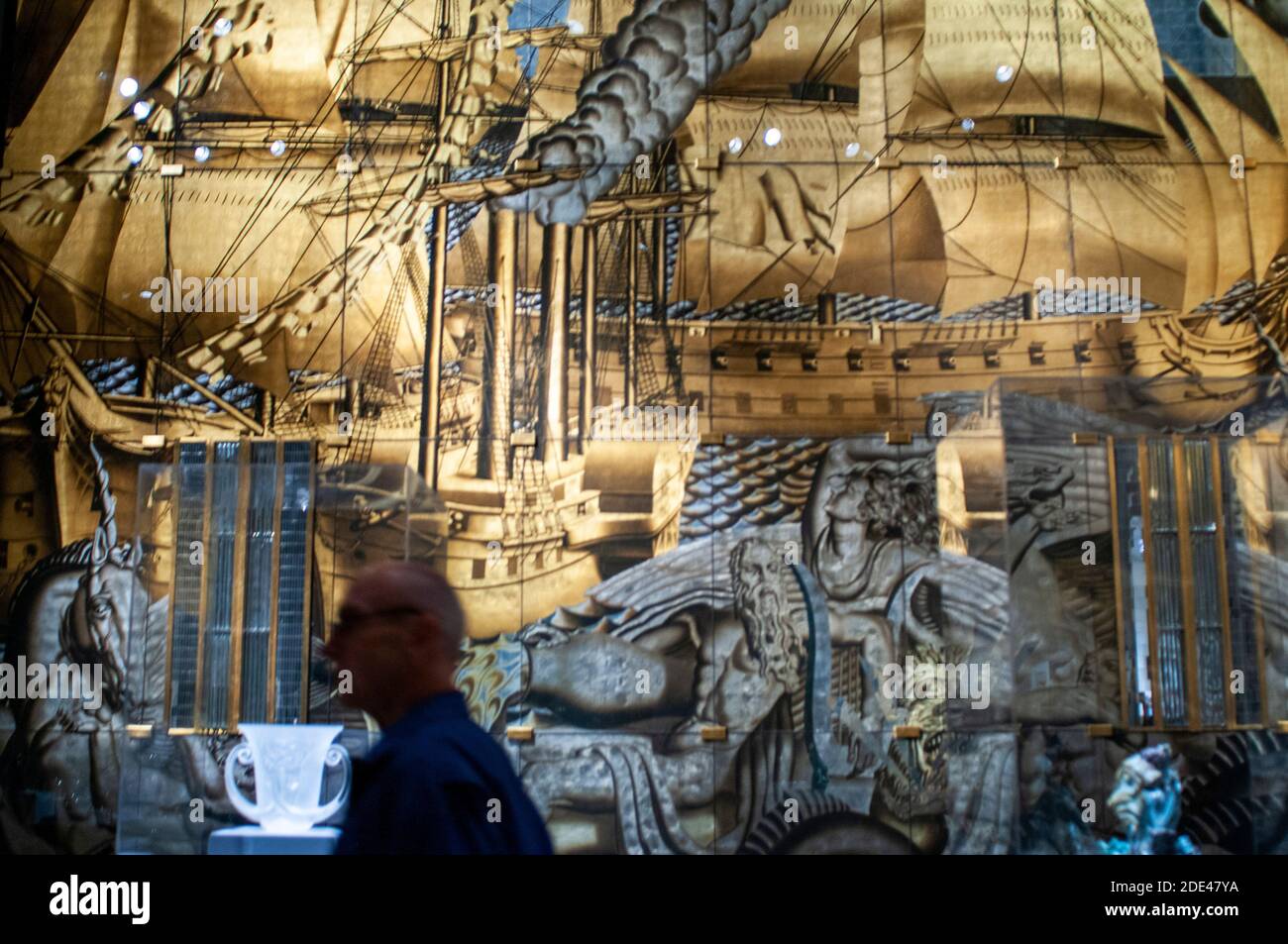 Jean Dupas, The History of Navigation Mural 1934 im Metropolitan Museum of Art Museum, New York, USA. Stockfoto