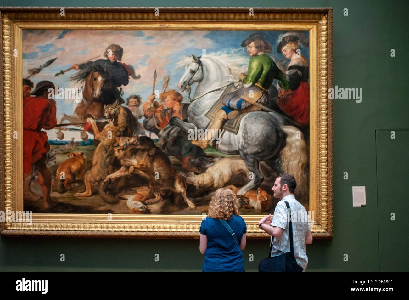 Peter Paul Rubens und Workshop. Flämisch, 1577-1640. Wolf und Fuchs jagen. Metropolitan Museum of Art, New York, USA. Stockfoto