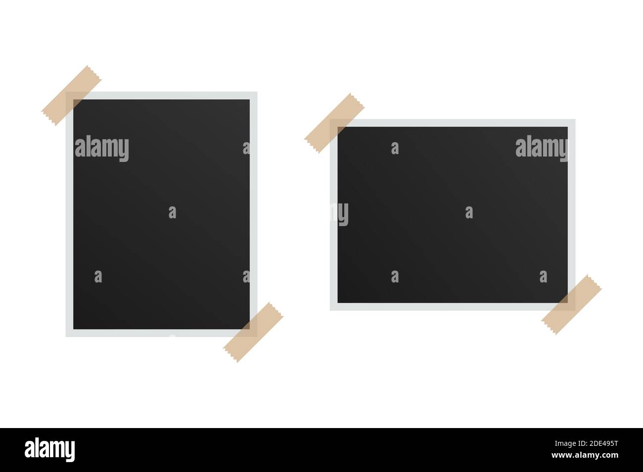 Bilderrahmen mockup Design. Realistische Fotographie mit Leerzeichen für Ihr Image. Vector lieferbar Abbildung. Stock Vektor