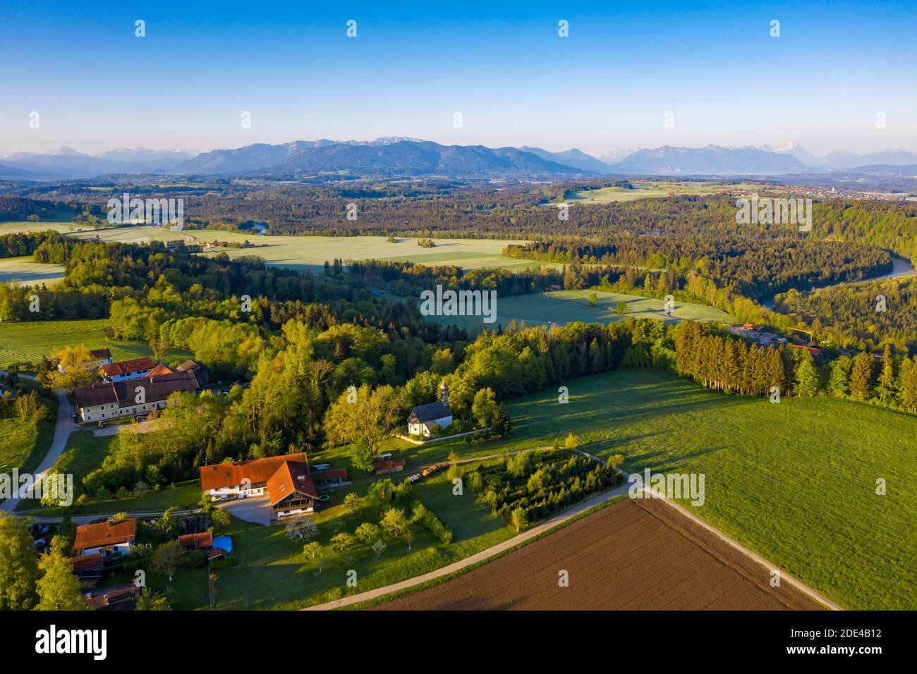 Rampertshofen, Gemeinde Dietramszell, Tölzer Land, Oberbayern, Bayern, Deutschland Stockfoto