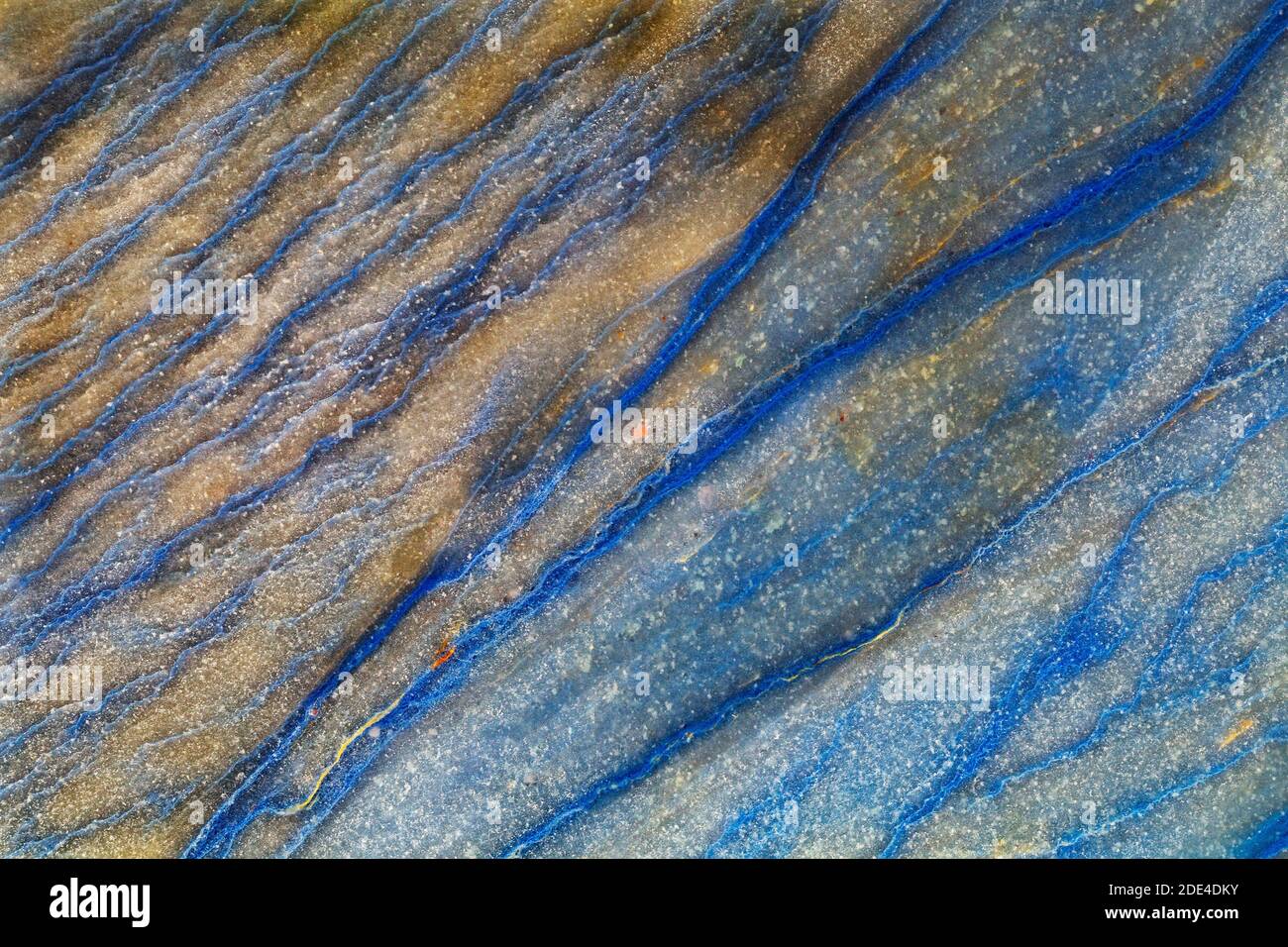 Blauer Marmor, Marmorplatte, Steinplatte, Struktur, Österreich Stockfoto