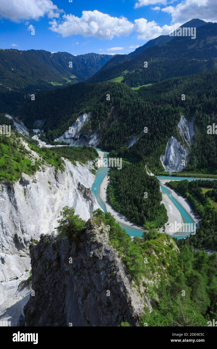 Rheinschlucht, Graubünden, Schweiz Stockfoto