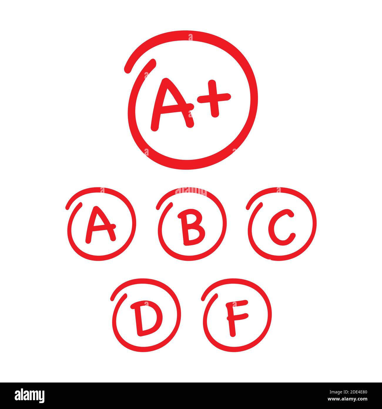 Grad Der Grad resultiert. Der Vektor Grad im roten Kreis gezeichnet. Vector ...