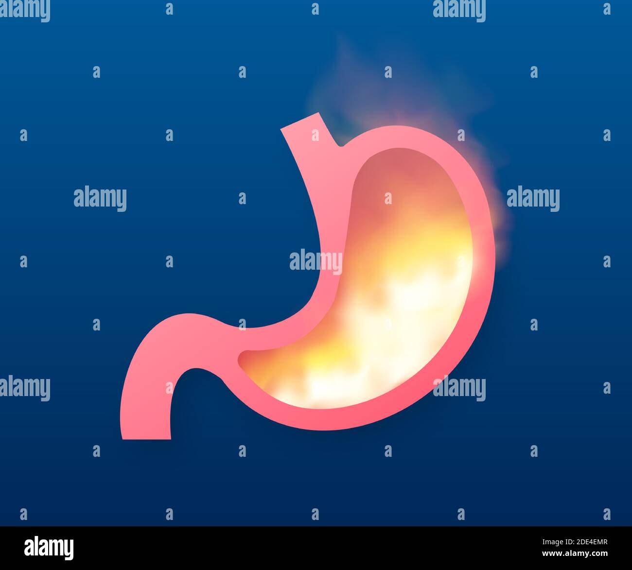 Magensymbol. Symbol für menschliche innere Organe. Vektorgrafik. Stock Vektor