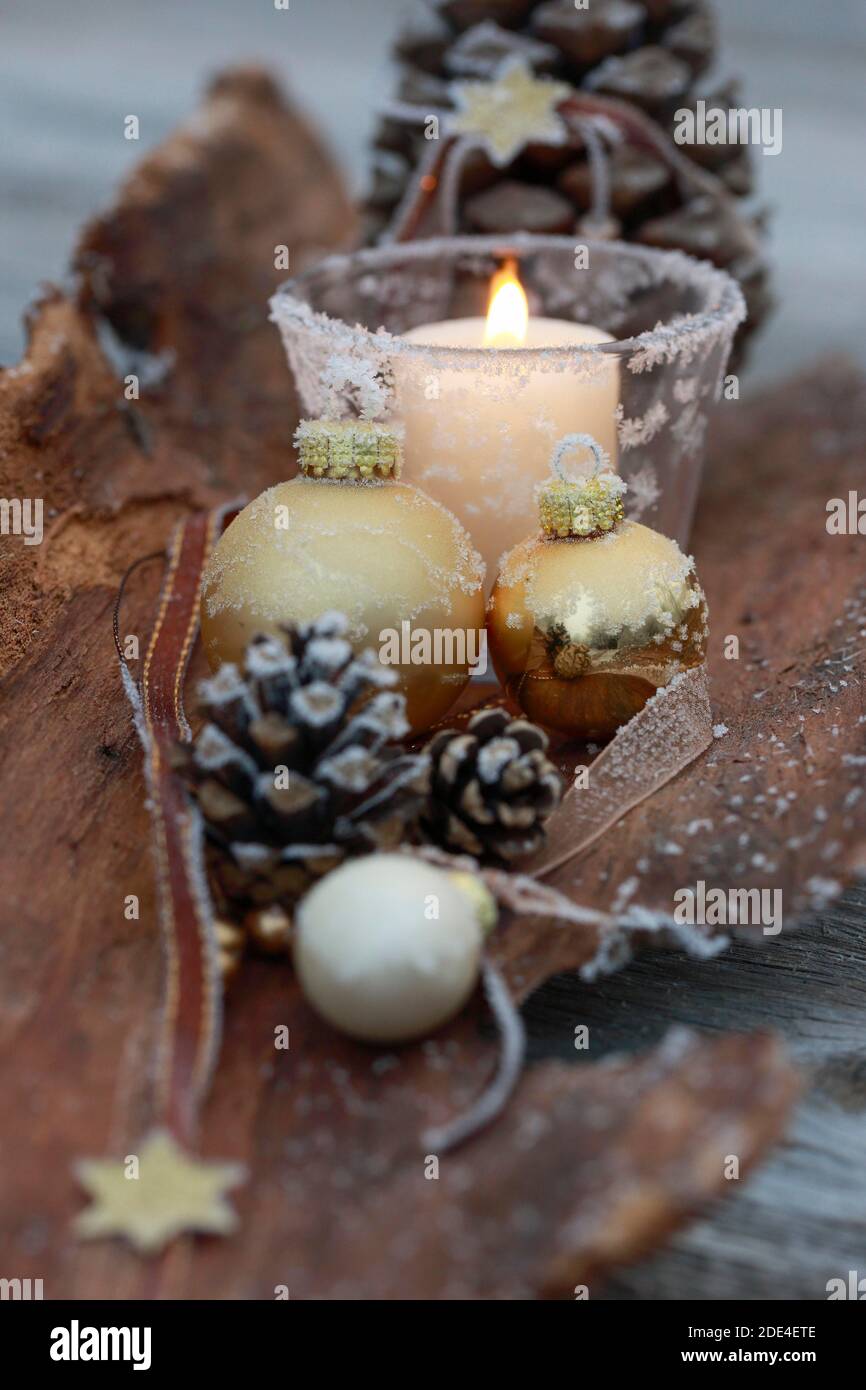 Outdoor-Weihnachtsdekoration Stockfoto