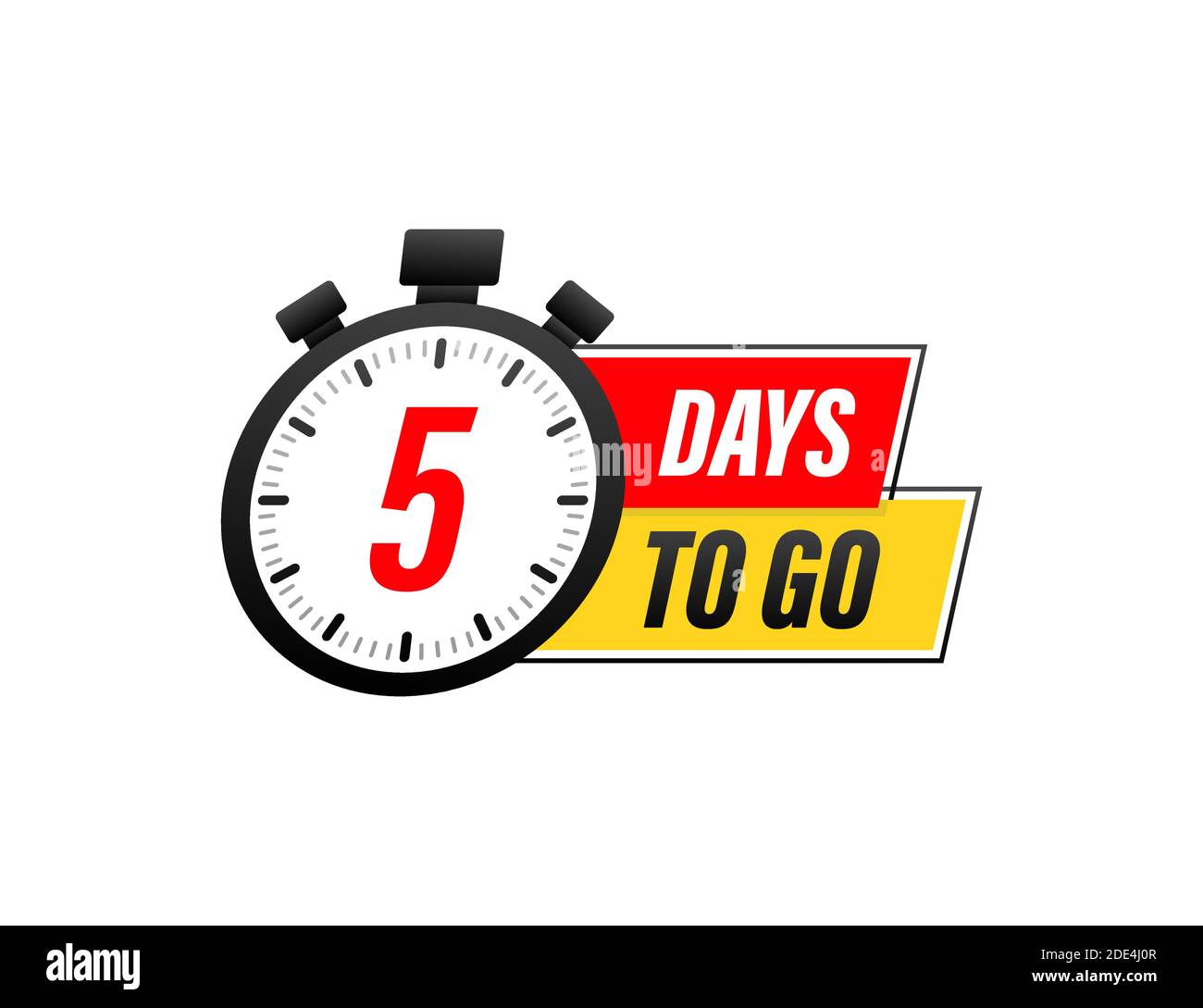 Noch 5 Tage. Countdown-Timer. Uhrsymbol. Zeitsymbol. Zeitverkauf zählen.  Vektorgrafik Stock-Vektorgrafik - Alamy