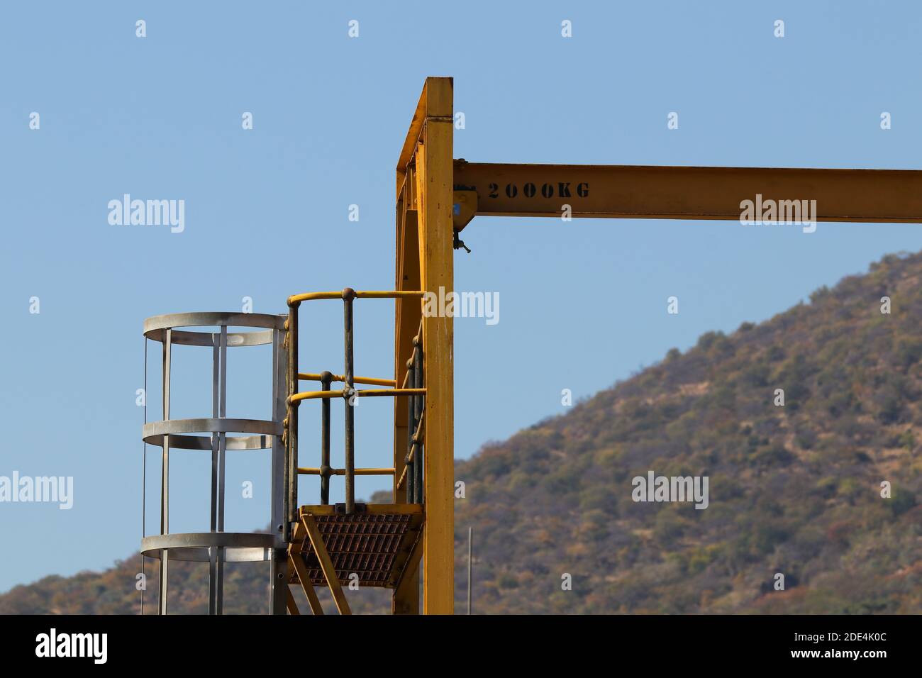 Industrial Loading Hoist Struktur Mit Plattform Stockfoto Industrial Loading Hoist Struktur Mit Plattform Stockfoto