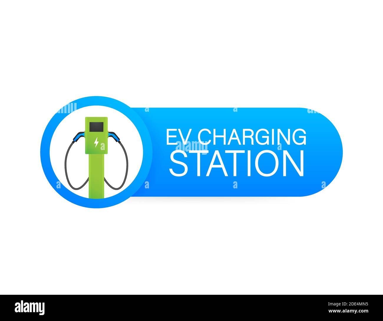 EV Ladestation Banner. Vector lieferbar Abbildung. Stock Vektor