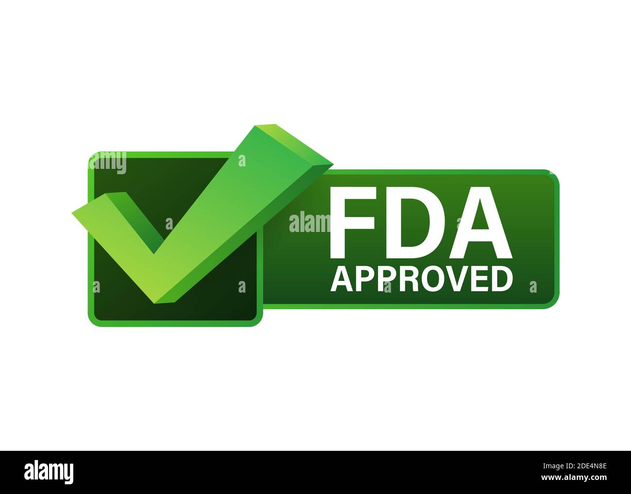 FDA-zugelassener Grunge-Gummistempel auf weißem Hintergrund. Vektorgrafik. Stock Vektor