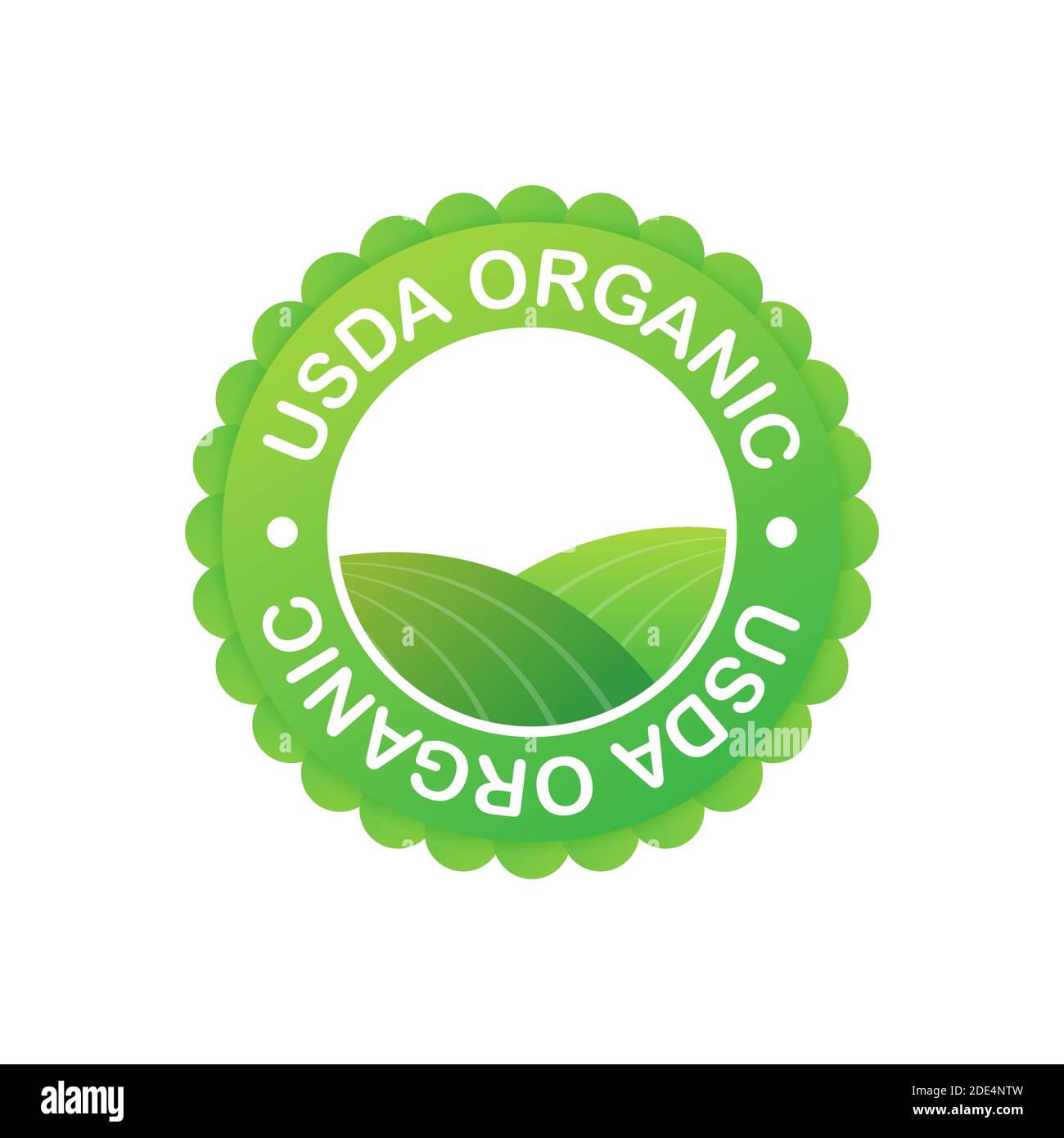 USDA Organic Embleme, Abzeichen, Aufkleber, Logo, Symbol. Vector lieferbar Abbildung. Stock Vektor