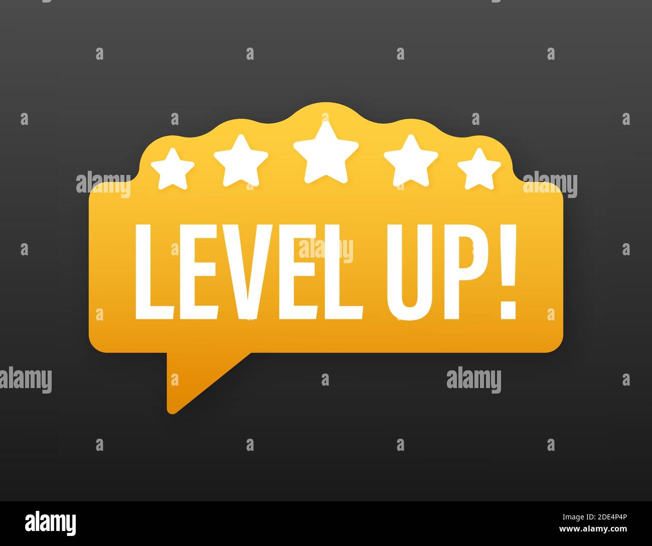 Spiel Symbol Bonus. Level-up-Symbol, neue Ebene Logo. Vektorgrafik. Stock Vektor